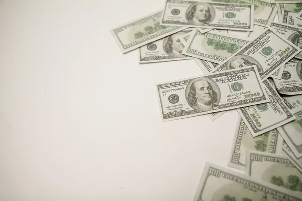 Dollars on a white background. — Stock Photo, Image