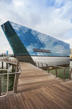 Singapur - 2 Ocak: louis vuitton konut fütüristik bina