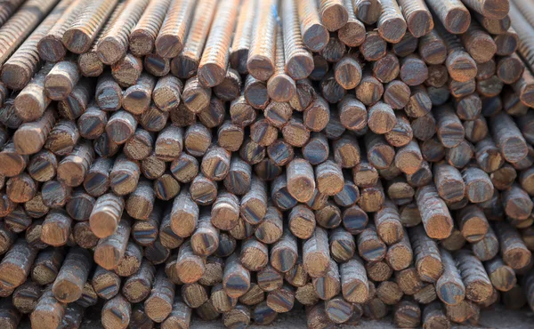 Çelik çubuklar veya beton, closeup güçlendirmek için kullanılan barlar