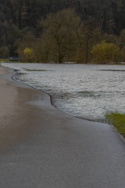 Carretera Inundada Después Fuertes Lluvias — Foto de Stock
