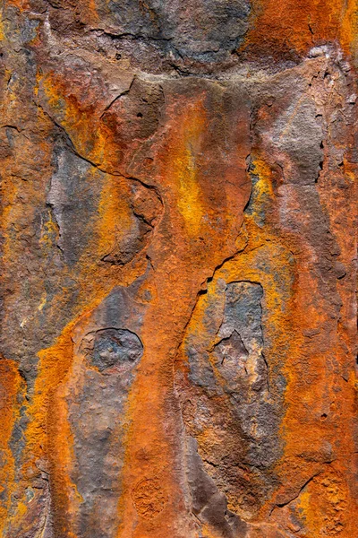 Metallic Orange Rust Texture Grunge Abstract Background — Stockfoto