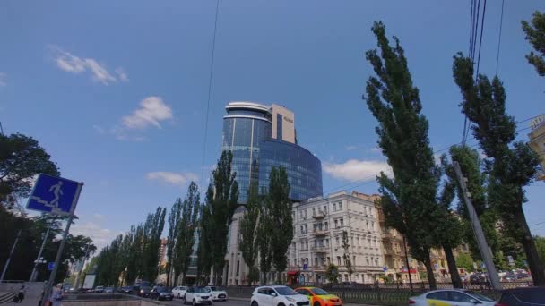 Kyiv Ukraine Juli 2021 Ultratäckande Statisk Video Hilton Kiev City — Stockvideo