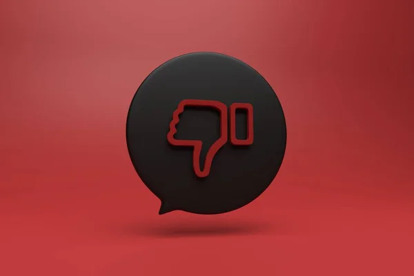 Mislike symbol i rund dialogboks – stockfoto