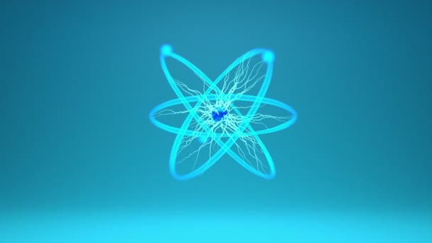 Atomenergia Jel Nukleáris Reakcióról Készült Videó Atomok Neutronok Protonok Legkisebb — Stock videók