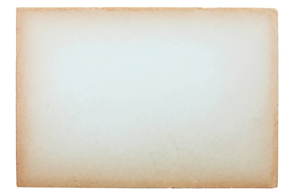 Papel Kraft Desgastado Vintage Velho Com Isolado Branco — Fotografia de Stock