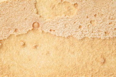 Tereyağlı kek dokusu yakın plan.