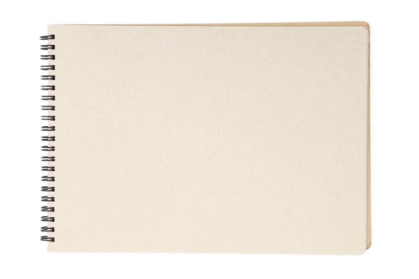 Изолированная Старая Желтая Бумажная Текстура Кольцевой Связкой — стоковое фото