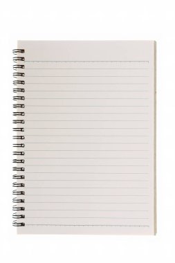 İzole edilmiş gri sarmal defter kağıt dokusu