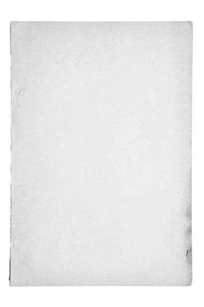 白い隔離された背景に古いクラフトグレーの紙 — ストック写真