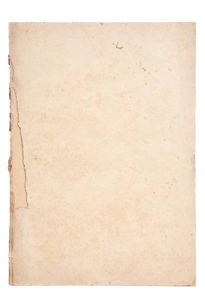 白い孤立した背景に汚れドットとクラフト茶色の紙のテクスチャ — ストック写真