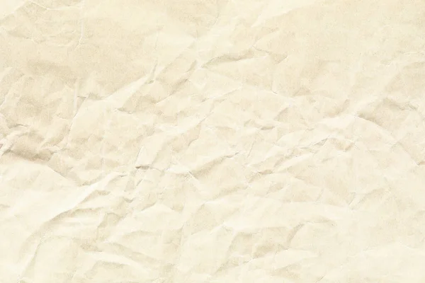 Light Yellow Crumpled Paper Background Texture — Zdjęcie stockowe