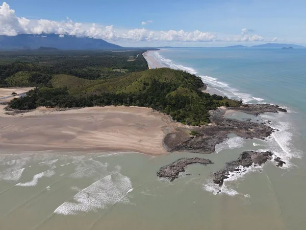 Les Plages Pugu Gondol Siar Pandan Lundu Dans Partie Méridionale — Photo