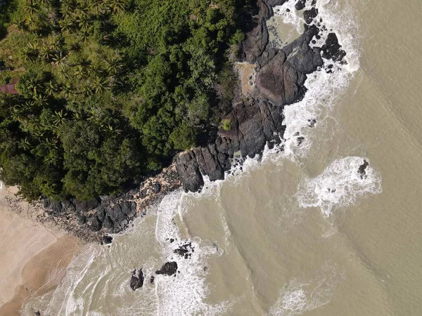 Plaże Pugu Gondol Siar Pandan Obszarze Lundu Najbardziej Południowej Części — Zdjęcie stockowe