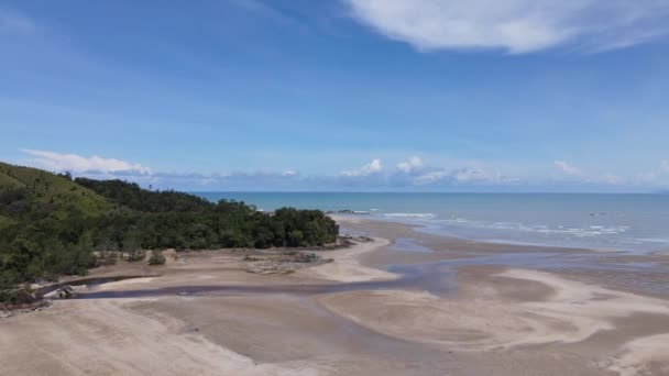 Las Playas Pugu Gondol Siar Pandan Lundu Parte Más Meridional — Vídeo de stock