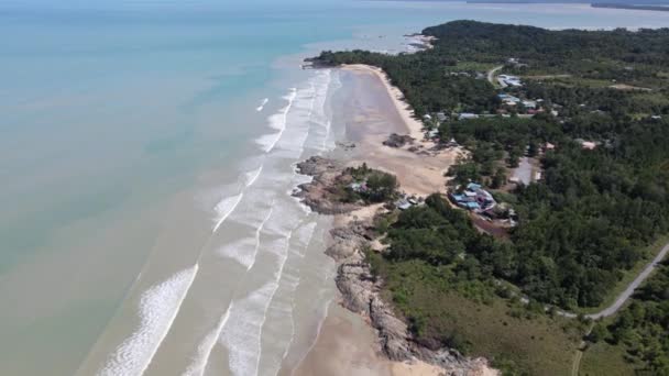 Stranden Van Pugu Gondol Siar Pandan Van Lundu Het Meest — Stockvideo