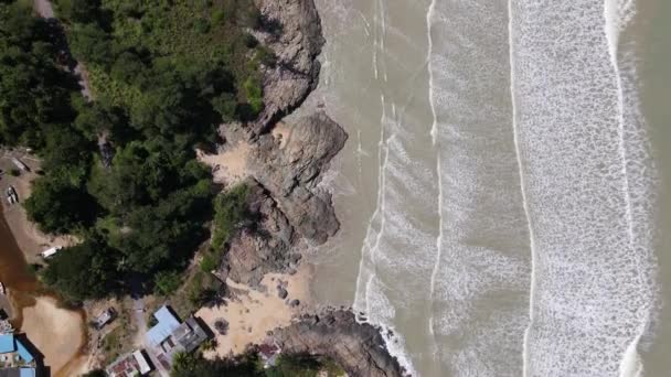 Пляжи Пугу Гондола Сиара Пандана Районе Лунду Самой Южной Части — стоковое видео