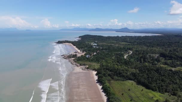 Plaże Pugu Gondol Siar Pandan Obszarze Lundu Najbardziej Południowej Części — Wideo stockowe