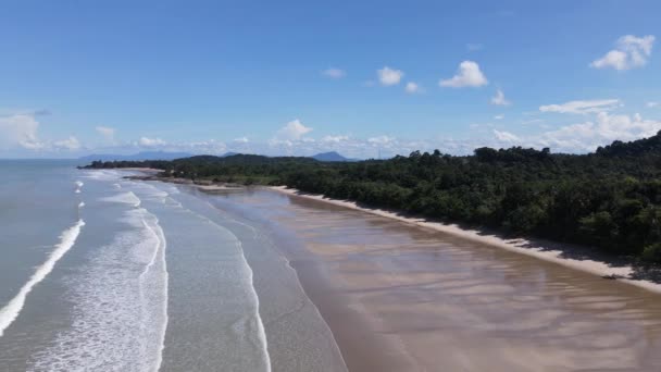 Plajele Pugu Gondol Siar Pandan Din Zona Lundu Partea Cea — Videoclip de stoc