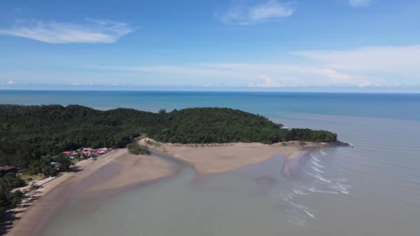 Plaże Pugu Gondol Siar Pandan Obszarze Lundu Najbardziej Południowej Części — Wideo stockowe