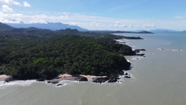 Pugu Gondol Siar Pandan Beaches Lundu Area Most Southern Part — 图库视频影像