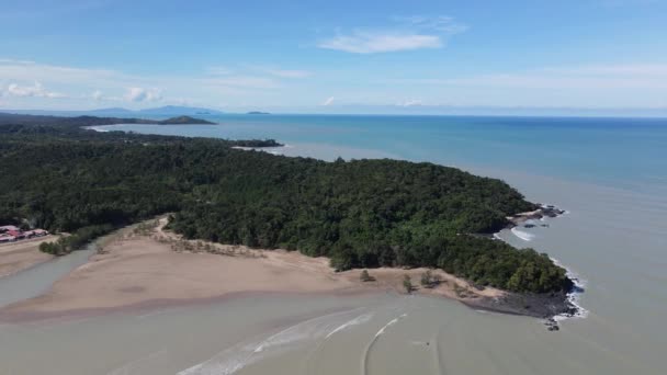 Pugu Gondol Siar Pandan Beaches Lundu Area Most Southern Part — Stock Video