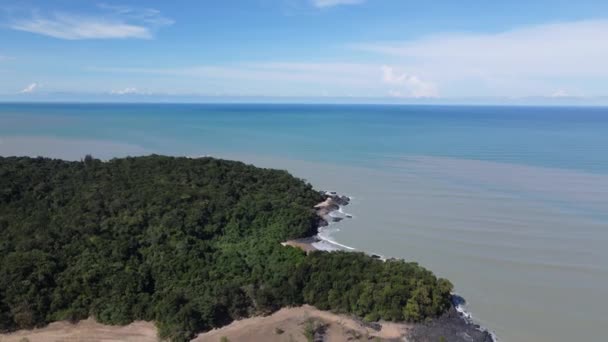 Stranden Van Pugu Gondol Siar Pandan Van Lundu Het Meest — Stockvideo