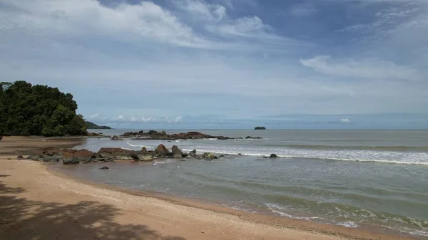 Telok Teluk Melano Sahil Hattı Serabang Plajı Sarawak Borneo Adası — Stok fotoğraf