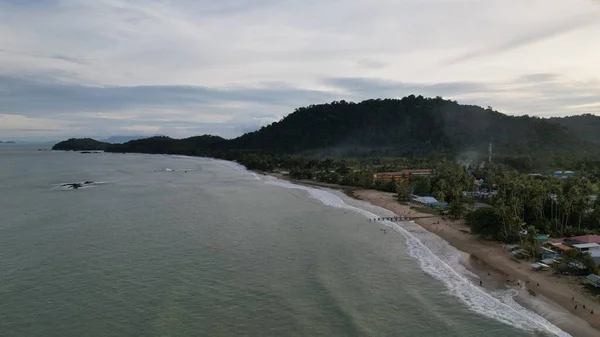 Telok Teluk Melano Coastline Serabang Beach Sarawak Borneo Sziget Tanjung — Stock Fotó