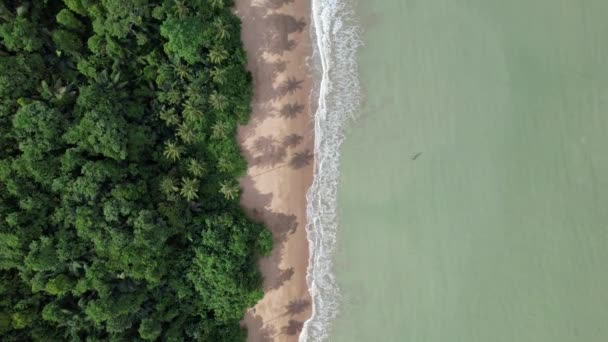 Узбережжя Телок Телук Мелано Пляж Серабанг Найпівденнішому Краю Танджунг Дату — стокове відео