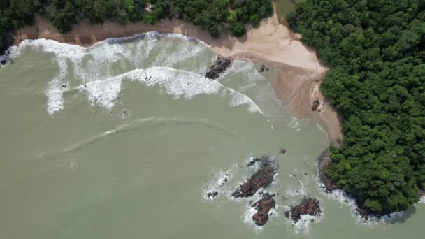 Telok Teluk Melano Sahil Hattı Serabang Plajı Sarawak Borneo Adası — Stok video