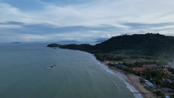 Узбережжя Телок Телук Мелано Пляж Серабанг Найпівденнішому Краю Танджунг Дату — стокове відео