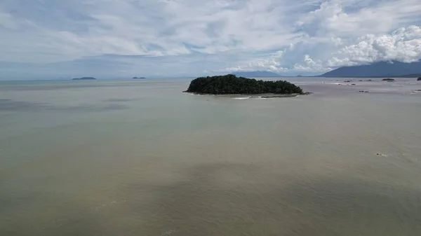 Telok Teluk Melano Coastline Serabang Beach Najbardziej Południowym Krańcu Tanjung — Zdjęcie stockowe