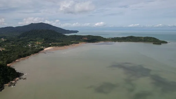 Telok Teluk Melano Coastline Och Serabang Beach Den Sydligaste Spetsen — Stockfoto