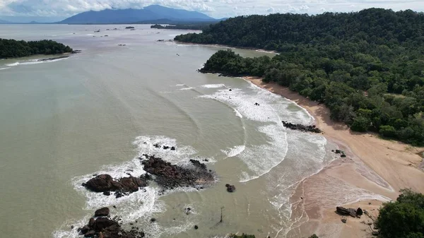 Telok Teluk Melano Coastline Serabang Beach Pointe Méridionale Partie Tanjung — Photo