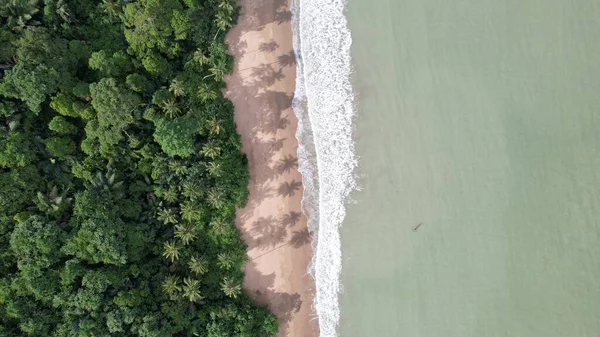 Telok Teluk Melano Coastline Serabang Beach Most Southern Tip Tanjung — 图库照片