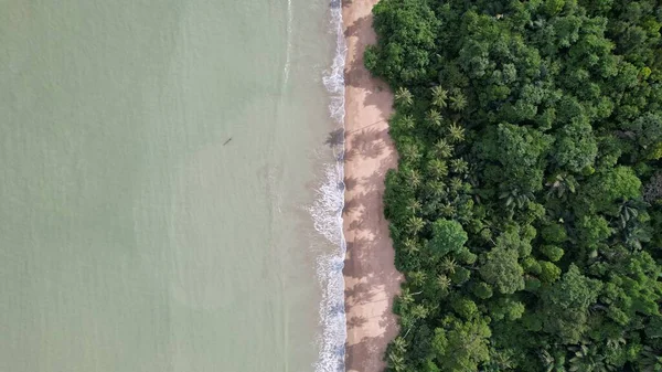 Telok Teluk Melano Sahil Hattı ve Serabang Plajı Sarawak ve Borneo Adası 'nın Tanjung Datu bölgesinin en güney ucunda.
