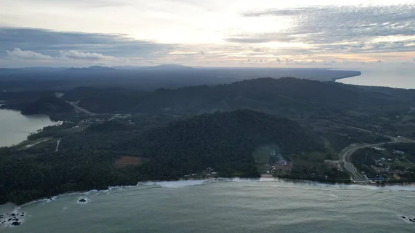 Telok Teluk Melano Coastline Serabang Beach Pointe Méridionale Partie Tanjung — Photo