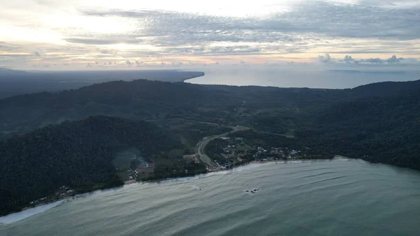 Telok Teluk Melano Coastline Serabang Beach Sarawak Borneo Sziget Tanjung — Stock Fotó