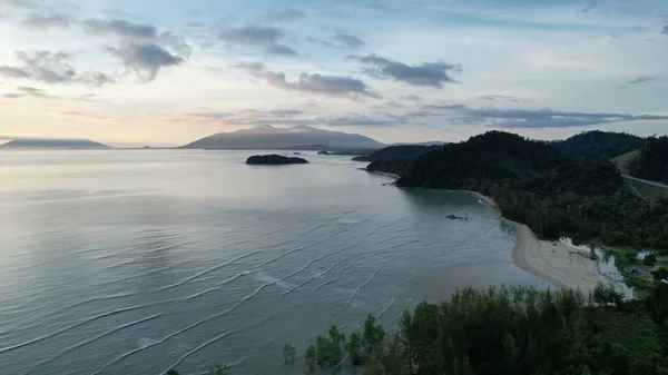 Telok Teluk Melano Coastline Serabang Beach Sarawak Borneo Sziget Tanjung — Stock Fotó