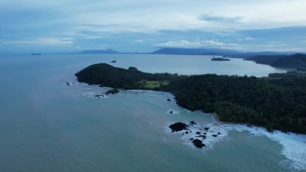 Telok Teluk Pantai Melano Dan Pantai Serabang Ujung Paling Selatan — Stok Video