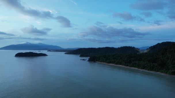 Telok Teluk Melano Coastline Serabang Beach Sarawak Borneo Sziget Tanjung — Stock videók