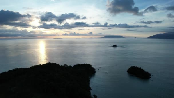 Telok Teluk Melano Sahil Hattı Serabang Plajı Sarawak Borneo Adası — Stok video