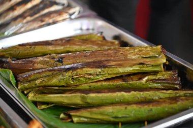 Kuching, Sarawak Malezya - 5 Nisan 2022: Malezya 'daki Malezya Ramazan Pazarı (Pasar Ramazan)