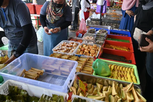 Kuching Sarawak Malaysia April 2022 Malay Ramadan Bazaar Pasar Ramadan — стокове фото
