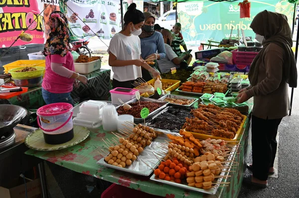 Kuching Sarawak Maleisië April 2022 Maleis Ramadan Bazaar Pasar Ramadan — Stockfoto