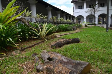 Kuching, Sarawak Malezya - 8 Nisan 2022: The Old Court House, India Street ve Carpenter Street