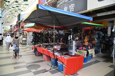 Kuching, Sarawak Malezya - 8 Nisan 2022: The Old Court House, India Street ve Carpenter Street