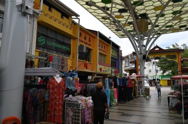 Kuching, Sarawak Malezya - 8 Nisan 2022: The Old Court House, India Street ve Carpenter Street