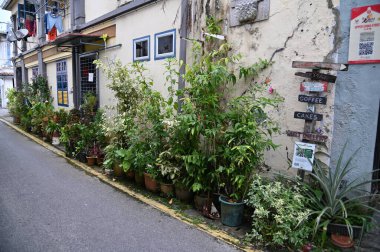 Kuching, Sarawak Malezya - 8 Nisan 2022: The Old Court House, India Street ve Carpenter Street