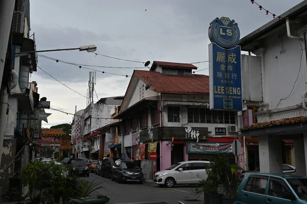 Кучинг Саравак Малайзия Апреля 2022 Года Старый Двор Индийская Улица — стоковое фото